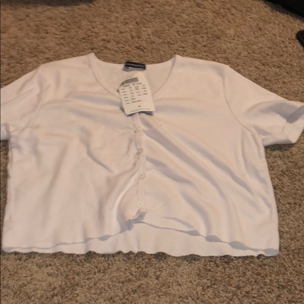 Brand new brandy Melville white cropped top